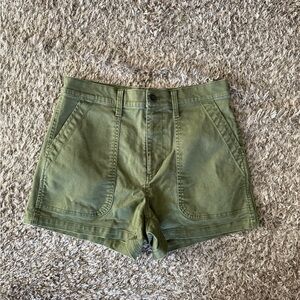 Madewell High Waist Green Women's Shorts